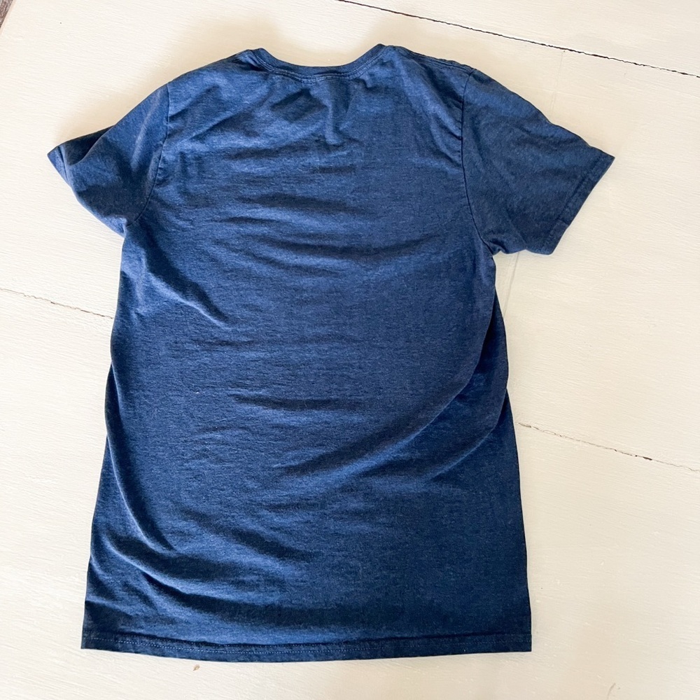 Bob Ross "No Mistakes Just Happy Accidents" Graphic Tee - Navy S unisex - Picture 3 of 3